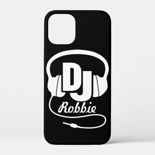 Kopfhörer für Schwarzweiß-DJ Case-Mate iPhone Hülle (Rückseite)