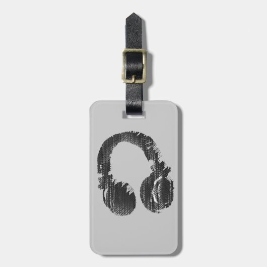 Kopfhörer Gepäckanhänger (Vorderseite vertikal)