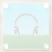 Kopfhörer Glasuntersetzer (Rückseite)