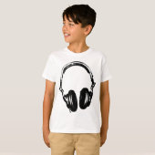 Kopfhörer-Graffiti-Schablonen-Art-T-Shirt T-Shirt (Vorne ganz)