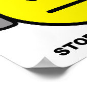 Kopfhörer hören auf, witziges Poster zu sprechen (Ecke)