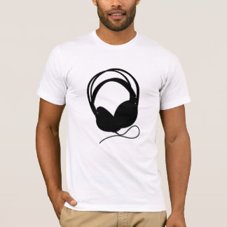 Kopfhörer im Silhouette-T - Shirt