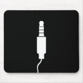 Kopfhörer-Jack-Piktogramm Mousepad (Vorne)