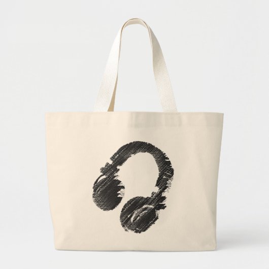 Kopfhörer Jumbo Stoffbeutel (Vorne)