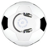 Kopfhörer lächeln fußball (Gedreht)