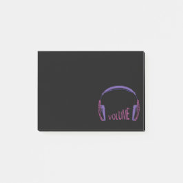 Kopfhörer Lautstärke Post-it Klebezettel