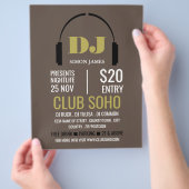 Kopfhörer-Logo, DJ, Flyer für Veranstaltungen in C (Hand)