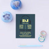 Kopfhörer-Logo, DJ, Flyer für Veranstaltungen in C (Einzeln)