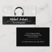 Kopfhörer-Logo | Technologie Visitenkarte (Vorne/Hinten)