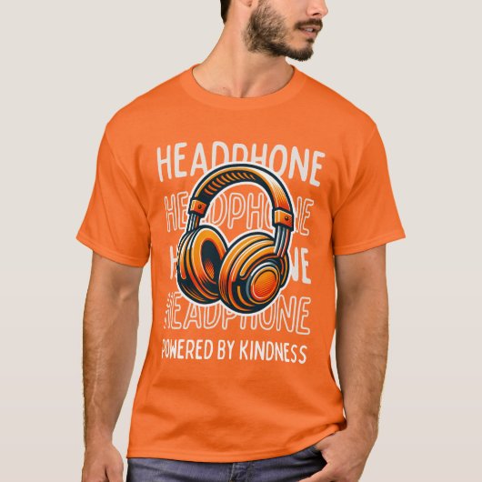 Kopfhörer mit Kindheit T-Shirt (Vorderseite)