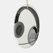 Kopfhörer mit Mikrofon Keramik Ornament (Rechts)