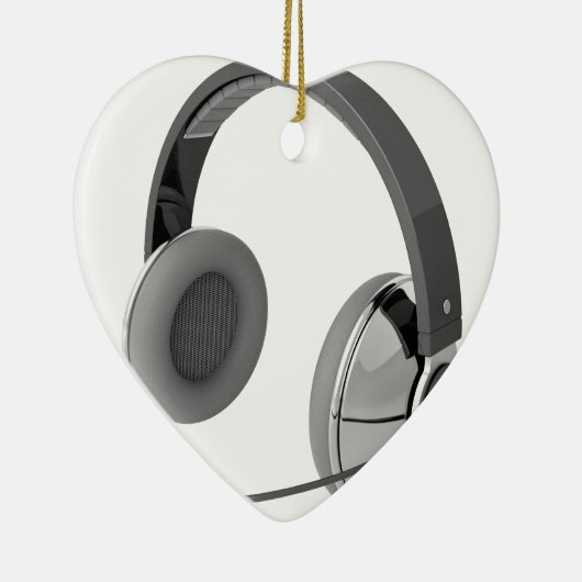 Kopfhörer mit Mikrofon Keramik Ornament (Rechts)