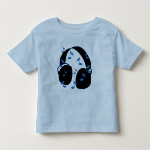 Kopfhörer mit musikalischen Anmerkungen für Baby Kleinkind T-shirt