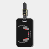 Kopfhörer mit Schaltflächen für die Kontrolle von  Gepäckanhänger (Vorderseite vertikal)