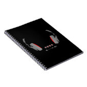 Kopfhörer mit Schaltflächen für die Kontrolle von  Notizblock (Rechte Seite)