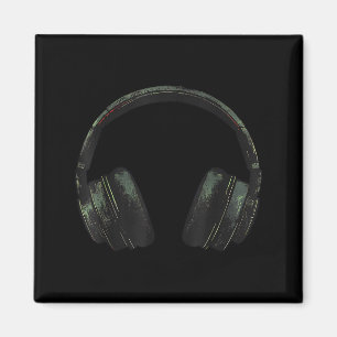 Kopfhörer Mit Sonnenuntergang Entspannende Musik K Magnet