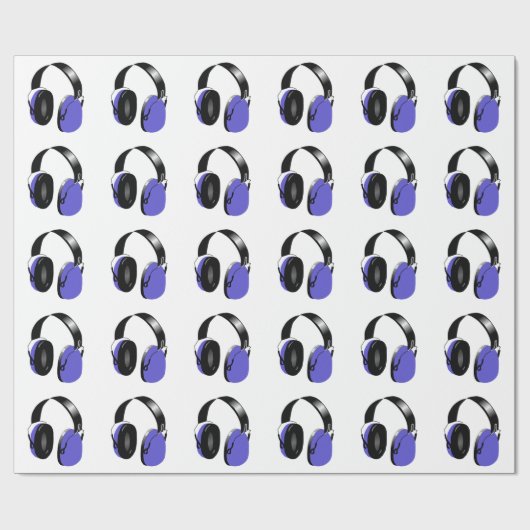 KOPFHÖRER-MUSTER Packpapier (Flach)