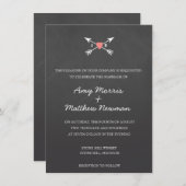 Kopfhörer + Pfeile | Einladungen zur Hochzeit (Vorne/Hinten)