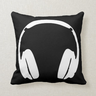 Kopfhörer Pillow (schwarz und weiß) Kissen