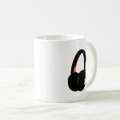 Kopfhörer-Pop Art Kopfhörer Kaffeetasse (VorderseiteRechts)