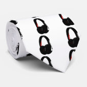 Kopfhörer-Pop Art Kopfhörer Krawatte (Gerollt)