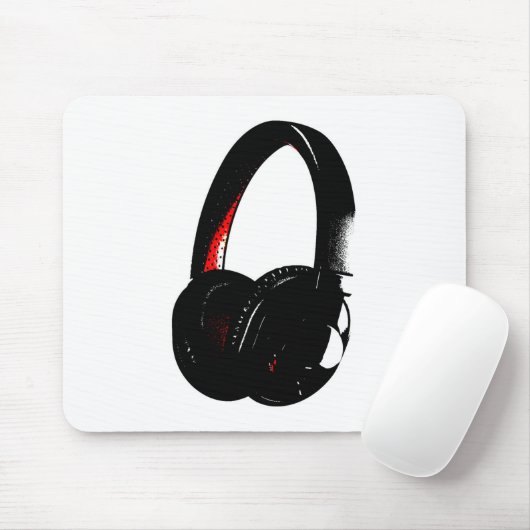 Kopfhörer-Pop Art Kopfhörer Mousepad (Mit Mouse)