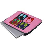 Kopfhörer Pop Art Laptopschutzhülle (Vorne Knopf)