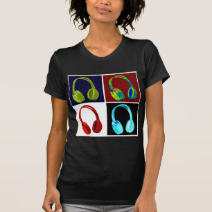 Kopfhörer Pop Art T-Shirt