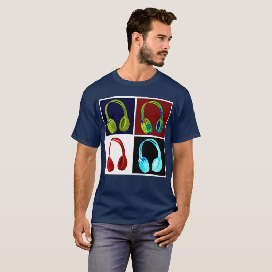 Kopfhörer Pop Art T-Shirt