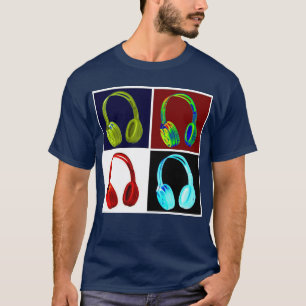 Kopfhörer Pop Art T-Shirt