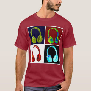 Kopfhörer Pop Art T-Shirt
