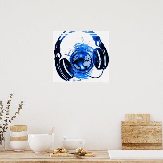Kopfhörer Poster (Küche)