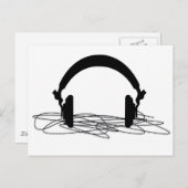 Kopfhörer Postkarte (Vorne/Hinten)