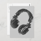 Kopfhörer Postkarte (Vorne/Hinten)
