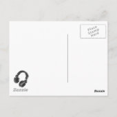 Kopfhörer Postkarte (Rückseite)