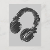 Kopfhörer Postkarte (Vorderseite)