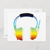 Kopfhörer Postkarte (Vorne/Hinten)