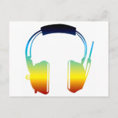 Kopfhörer Postkarte (Vorderseite)