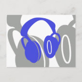 Kopfhörer Postkarten (Vorderseite)