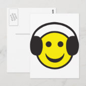 Kopfhörer-Rave Postkarte (Vorne/Hinten)