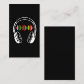 Kopfhörer Reggae Music Lover Rastafari Jamaica Visitenkarte (Vorne/Hinten)