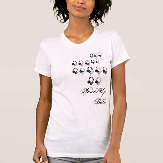 Kopfhörer-Rückspulen Girlie T-Shirt (Vorderseite)