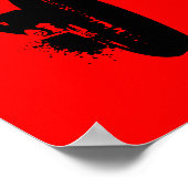 Kopfhörer Schwarzer Stift Grafik-Poster-Zeichen Poster (Ecke)