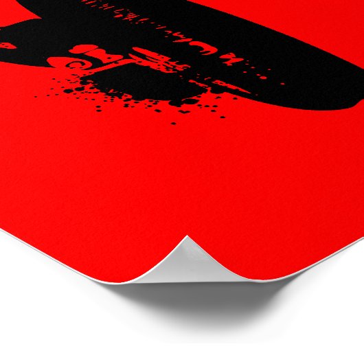 Kopfhörer Schwarzer Stift Grafik-Poster-Zeichen Poster (Ecke)