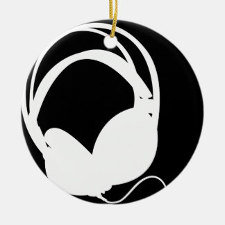 Kopfhörer-Silhouette-Verzierung Keramikornament