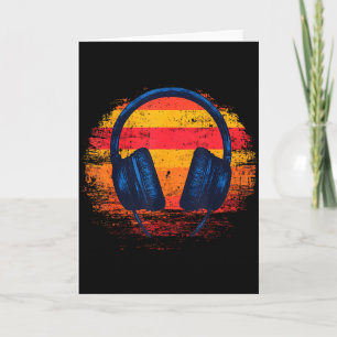 Kopfhörer Sonnenuntergang Entspannende Musik Kopfh Karte
