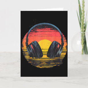 Kopfhörer Sonnenuntergang Entspannende Musik Kopfh Karte