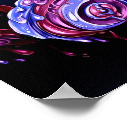 Kopfhörer-Tropfen Poster (Ecke)