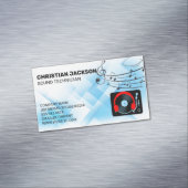 Kopfhörer-Turntable | Vinyl Magnetische Visitenkarte (Beispiel)