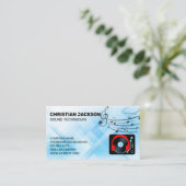 Kopfhörer-Turntable | Vinyl Visitenkarte (Stehend Vorderseite)